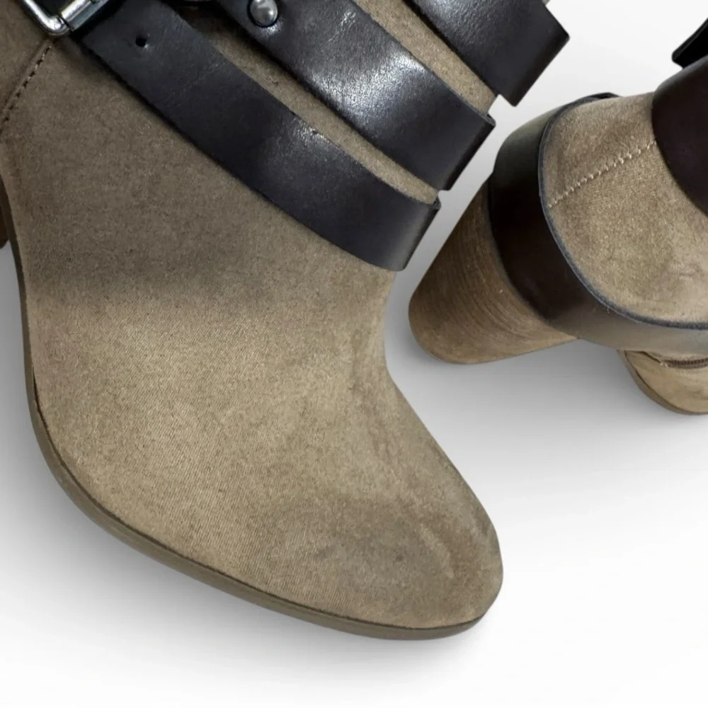 Carlos by Carlos Santana Hollie Ankle Boots Faux Suede  Western US 9.5 UK 7.5